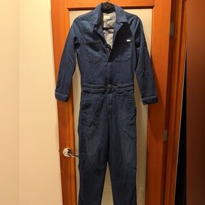 MOTHER Dark Blue Denim Women's Jumpsuit Bodysuit